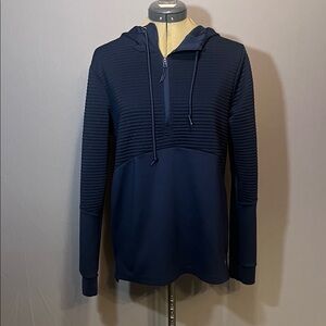 Apana Blue Quarter Zip Hoodie Women’s Small Athleisure Pullover